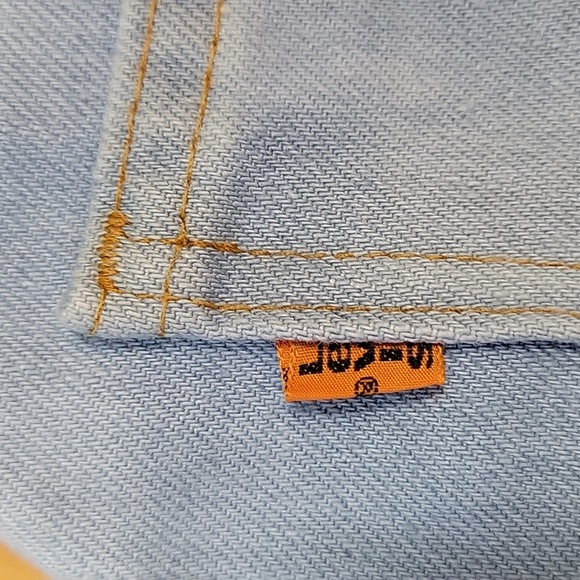 VINTAGE 1970's Orange Tab Levi's Bell Bottom Jeans - Picture 7 of 13